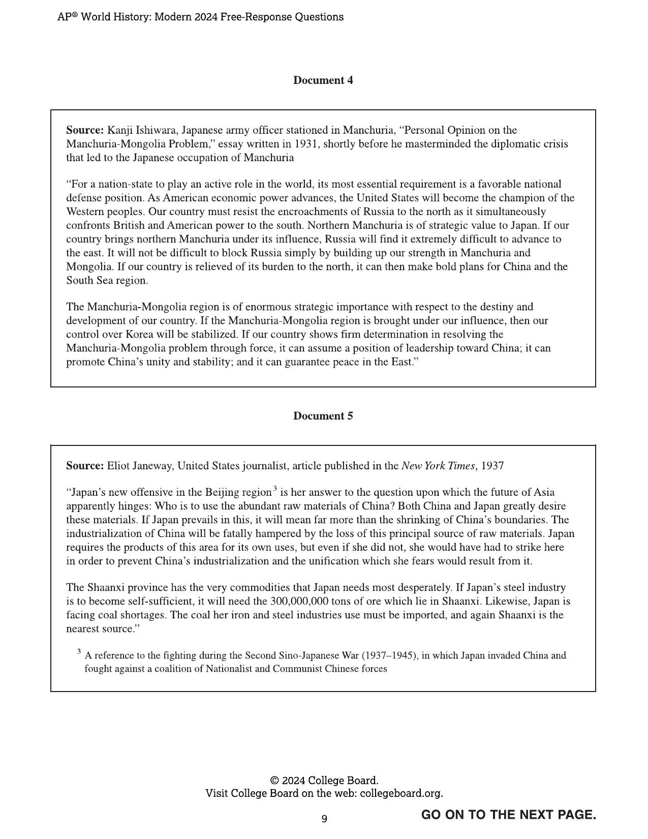 DBQ Documents 4 and 5